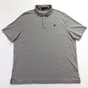 Polo Ralph Lauren Mens XXL Classic Fit Grey Short Sleeve Pony Logo Polo Shirt